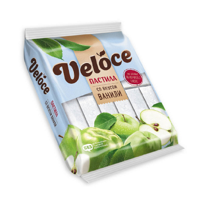 Пастила Veloce со вкусом ванили, Пензенская кондитерская фабрика, 220 гр.