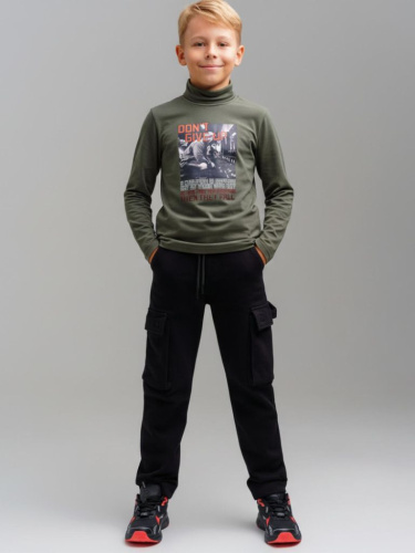 Брюки текстильные джинсовые утепленные с начесом для мальчиков