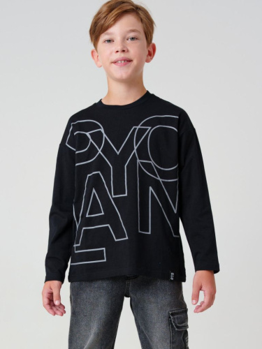 Фуфайка трикотажная для мальчиков (футболка с длинными рукавами)