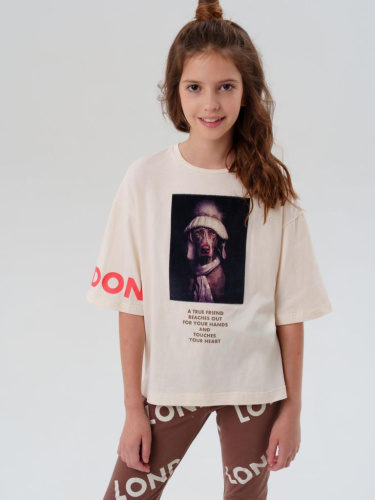 Фуфайка трикотажная для девочек (футболка)