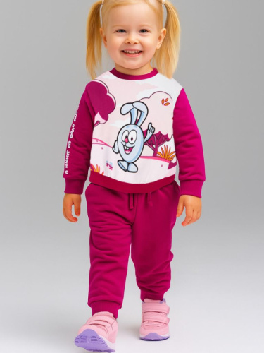 Комплект детский трикотажный для девочек: толстовка, брюки