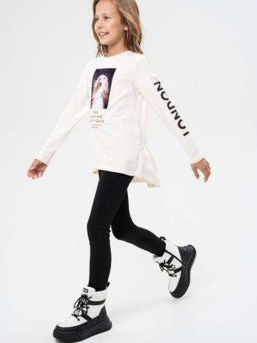 Джемпер трикотажный для девочек (футболка с длинными рукавами)