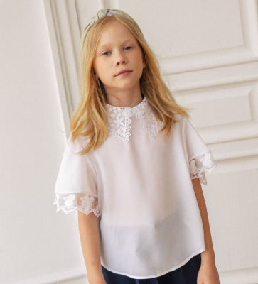Блузка с коротким рукавом для девочки