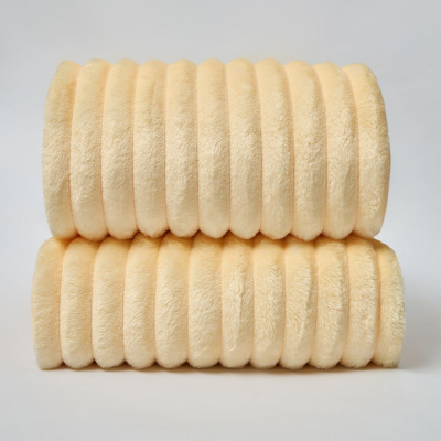 Плед Soft strip, сливки