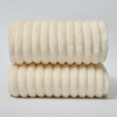 Плед Soft strip, светлое молоко