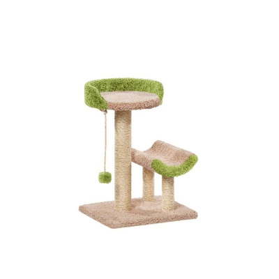 Пушок когтеточка "Кука" с лежанками для кошек, цвет бежевый с зеленым, 65 см Россия 1 уп. х 1 шт. х 11 кг