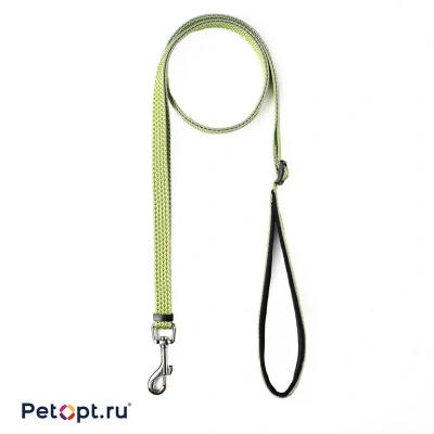 PetOpt Поводок для собак, светоотражающий, Зеленый, нейлоновый S 15ммХ200см Изменяющаяся длина 120-200 см s Китай 1 уп. х 1 шт. х 0.086 кг