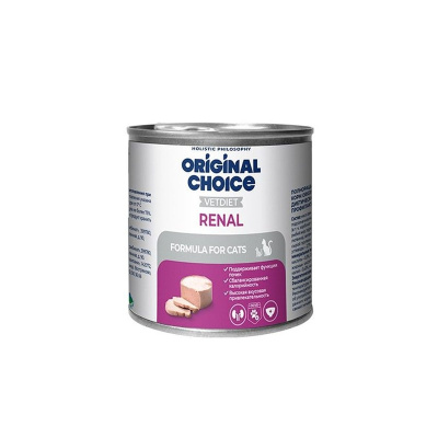 Original Choice Vetdiet Renal влажный корм для кошек, профилактика болезней почек - 240 г премиум для взрослых консервы (в железной банке) Россия 1 уп. х 6 шт. х 1.44 кг