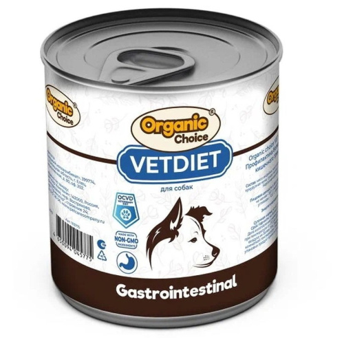 Original Choice Vetdiet Gastrointestinal для собак, профилактика болезней ЖКТ, в консервах - 340 г премиум для взрослых консервы (в железной банке) Россия 1 уп. х 6 шт. х 2.04 кг