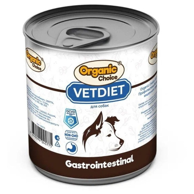 Original Choice Vetdiet Gastrointestinal для собак, профилактика болезней ЖКТ, в консервах - 340 г премиум для взрослых консервы (в железной банке) Россия 1 уп. х 6 шт. х 2.04 кг