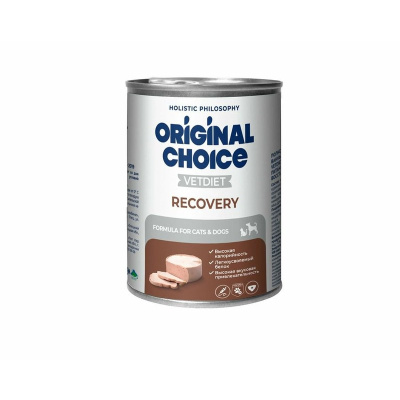 Original Choice Vetdiet Recovery влажный корм для собак и кошек, восстановительная диета, в консервах - 340 г премиум для взрослых консервы (в железной банке) Россия 1 уп. х 6 шт. х 2.04 кг