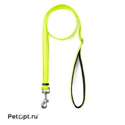 PetOpt Поводок светоотражающий, нейлон и неопрен, Флуоресцентный желтый M-20ммХ200см Изменяющаяся длина 120-200 см m Китай 1 уп. х 1 шт. х 0.108 кг