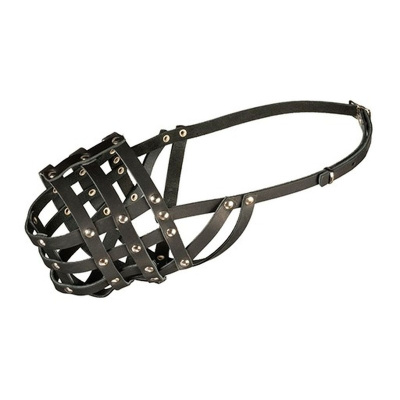 Каскад намордник № 5 для собак крупных пород (дог сука), кожаный, черный/коричневый для всех возрастов породы крупного размера Россия 1 уп. х 1 шт. х 0.12 кг