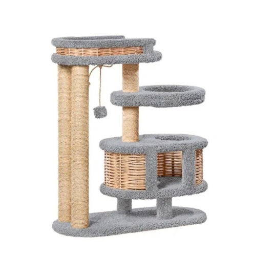 Пушок Когтеточка для кошек "Лапа" цвет молочный с коричневым Россия 1 уп. х 1 шт. х 8 кг