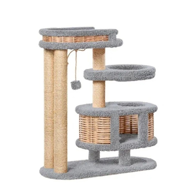 Пушок Когтеточка для кошек "Лапа" цвет молочный с коричневым Россия 1 уп. х 1 шт. х 8 кг