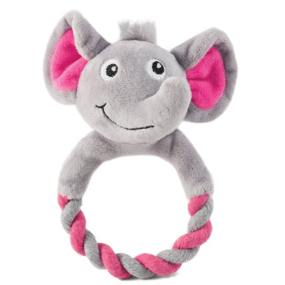 Triol Игрушка для щенков мягкая "Слоник с кольцом", d90/160мм, серия PUPPY для всех пород Китай 1 уп. х 1 шт. х 0.081 кг