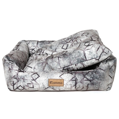 Gamma лежанка для животных прямоугольная "Руна", размер M - 520х450х170мм для всех пород Россия 1 уп. х 1 шт. х 0.9 кг