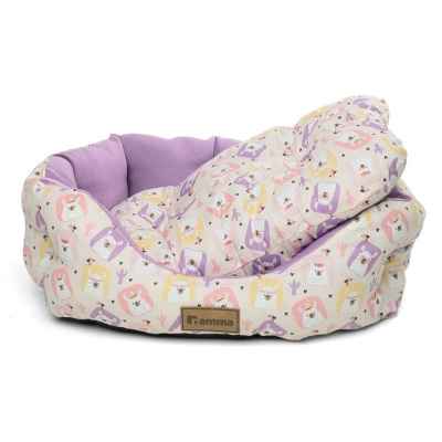 Gamma лежанка для животных овальная "Лама", размер М - 600х480х200мм для всех пород Россия 1 уп. х 1 шт. х 0.72 кг
