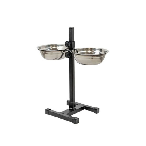 Homepet D металлическая регулируемая подставка с мисками - 24 см 2х2 л до 50 см для всех возрастов Россия 1 уп. х 1 шт. х 0.9 кг