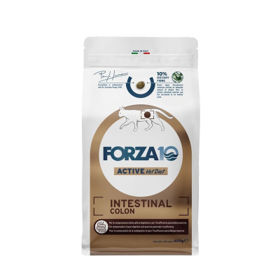 Forza10 Active Vetdiet Intestinal Colon Cat сухой корм для кошек, при заболевании жкт, с рыбой - 400 г ветеринарный супер премиум без курицы для взрослых с рыбой для всех пород мешок Италия 1 уп. х 1 шт. х 0.4 кг