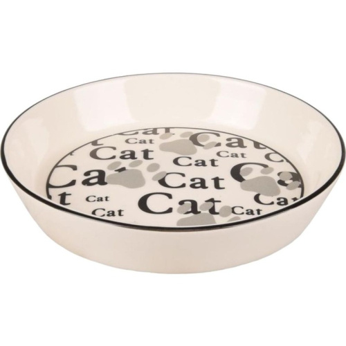 Flamingo Cathy, М, миска керамическая для кошек и собак, белая - 350 мл, 15,5 х 15,5 х 2,6см для всех возрастов m Китай 1 уп. х 1 шт. х 0.26 кг