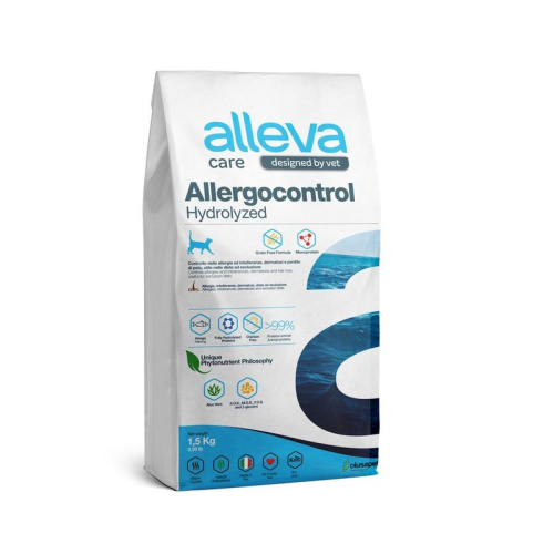 Alleva Care Cat Adult Allergocontrol сухой диетический корм для взрослых кошек при пищевой аллергии - 1,5 кг ветеринарный супер премиум низкозерновые для взрослых с океанической рыбой мешок Импортный корм 1 уп. х 1 шт. х 1.5 кг