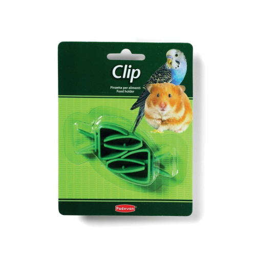 Padovan Clip Держатель клип для фиксации корма в клетке для грызунов и птиц (2 шт в уп) Италия 1 уп. х 2 шт. х 0.02 кг