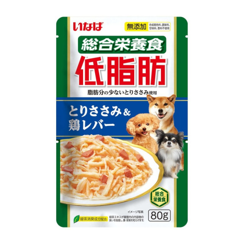 Inaba Teishibo полнорационный влажный корм для собак, куриное филе с куриной печенью, волокна в желе, в паучах - 80 г повседневный супер премиум беззерновые для взрослых с печенью для всех пород паучи Импортный корм 1 уп. х 48 шт. х 3.84 кг