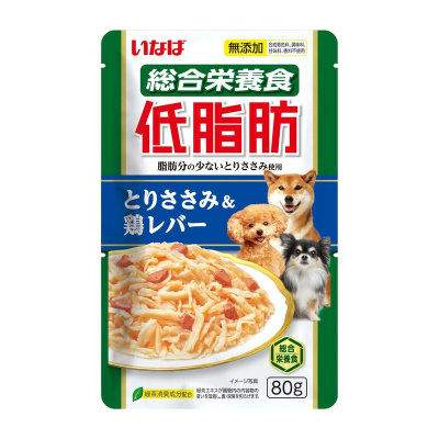 Inaba Teishibo полнорационный влажный корм для собак, куриное филе с куриной печенью, волокна в желе, в паучах - 80 г повседневный супер премиум беззерновые для взрослых с печенью для всех пород паучи Импортный корм 1 уп. х 48 шт. х 3.84 кг