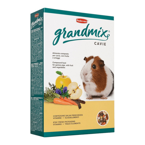 Корм Padovan Grandmix cavie для морских свинок с витамином С комплексный основной - 850 г повседневный премиум для взрослых Импортный корм 1 уп. х 1 шт. х 0.85 кг
