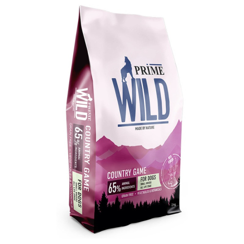 Prime Wild GF Country Game полнорационный сухой корм для щенков и собак мелких пород, беззерновой, с уткой и олениной повседневный супер премиум беззерновые для щенков с олениной породы мелкого размера мешок Импортный корм 1 уп. х 1 шт. х 2 кг