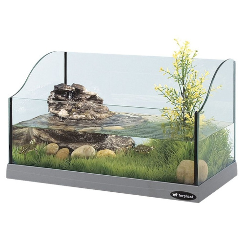 Ferplast Jamaica 60 палюдариум для черепах, серебристый - 60x31,5xh37 см Италия 1 уп. х 1 шт. х 7.174 кг