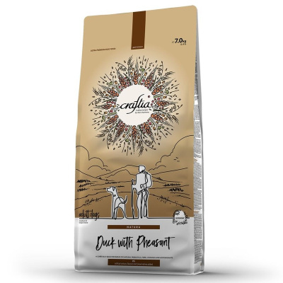Craftia Natura Adult Dog Medium Large Breed сухой корм для собак средних и крупных пород, с уткой и фазаном - 7 кг повседневный холистик для взрослых с фазаном породы крупного размера мешок Импортный корм 1 уп. х 1 шт. х 7 кг