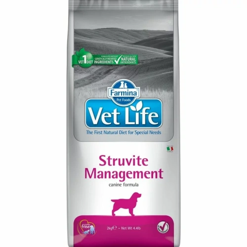 Farmina Vet Life Dog Struvite Management ветеринарный корм для взрослых собак при рецидивах мочекаменной болезни струвитного типа - 2 кг диетические супер премиум для взрослых с курицей для всех пород мешок Импортный корм 1 уп. х 1 шт. х 2 кг