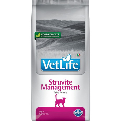 Farmina Vet Life Cat Struvite Management сухой корм для взрослых кошек при рецидивах МКБ струвитного типа - 5 кг диетические супер премиум низкозерновые для взрослых с курицей мешок Импортный корм 1 уп. х 1 шт. х 5 кг