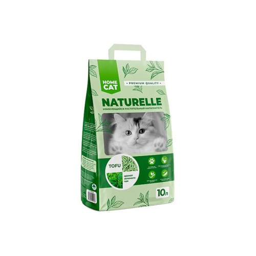 Homecat Naturelle комкующийся наполнитель, растительный, для кошачьих туалетов, с ароматом зеленого чая - 10 л для всех возрастов мешок Россия 1 уп. х 1 шт. х 4 кг