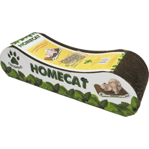 HOMECAT MINI Мятная волна когтеточка для котят из гофрокартона, 41х12х10 см для всех возрастов Китай 1 уп. х 1 шт. х 0.2 кг