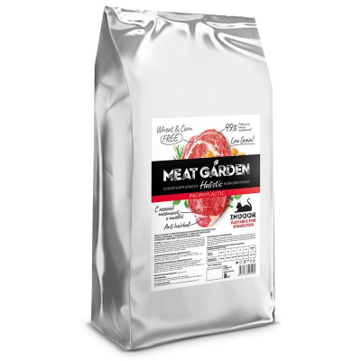 Delicana Meat Garden Prophylactic для стерилизованных кошек живущих в помещении, с телятиной и тыквой - 8 кг премиум для взрослых с телятиной мешок Россия 1 уп. х 1 шт. х 8 кг