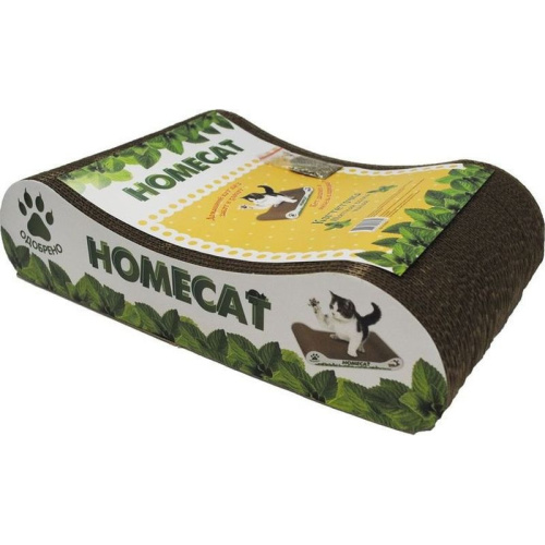 HOMECAT Мятная волна когтеточка из гофрокартона малая, 41х24х10 см для всех возрастов Россия 1 уп. х 1 шт. х 0.5 кг