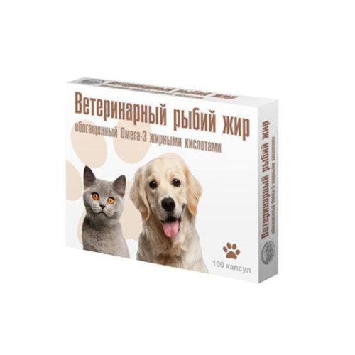 ВАКА Рыбий жир ОМЕГА-3, упаковка 100 капсул Россия 1 уп. х 1 шт. х 0.03 кг