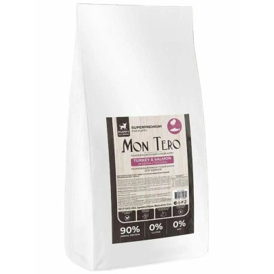 Mon Tero Superpremium Puppy сухой корм для щенков, с индейкой и лососем - 15 кг супер премиум холистики для щенков с индейкой мешок Россия 1 уп. х 1 шт. х 15 кг