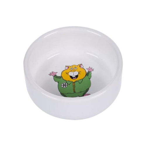 Flamingo Marmo миска керамическая для мелких животных, белая - 125 мл, 8,5 х 3,5 см для всех возрастов для всех пород Китай 1 уп. х 1 шт. х 0.13 кг