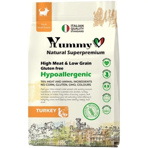 Yummy Linea сухой корм для щенков и юниоров средних и крупных пород, с индейкой - 8 кг супер премиум для щенков с индейкой породы среднего размера мешок Россия 1 уп. х 1 шт. х 8 кг