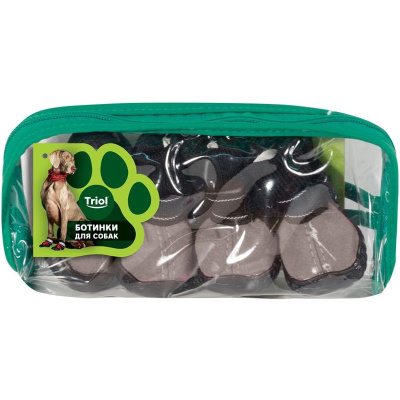 Triol ботинки для собак "Ромбы", серые, размер XS, 45х40х35 мм - 4шт xs Китай 1 уп. х 1 шт. х 0.126 кг