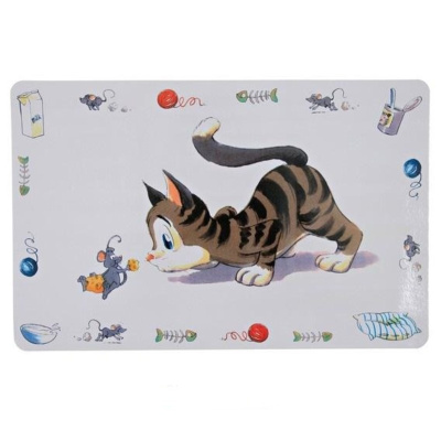 Коврик под миску Trixie для кошек 44х28 см с кошкой эконом Китай 1 уп. х 1 шт. х 0.072 кг