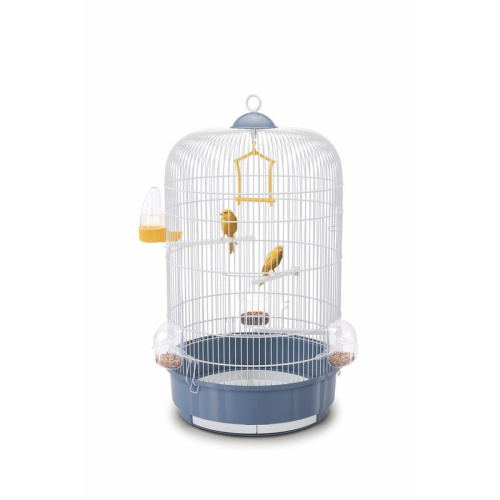 Imac Luna клетка для птиц круглая, пепельно-синяя, 40х65 см Италия 1 уп. х 1 шт. х 3.06 кг
