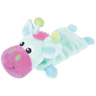 Zolux Золюкс Игрушка плюшевая корова для щенков, бирюзовая породы мелкого размера 1 уп. х 1 шт. х 0.074 кг