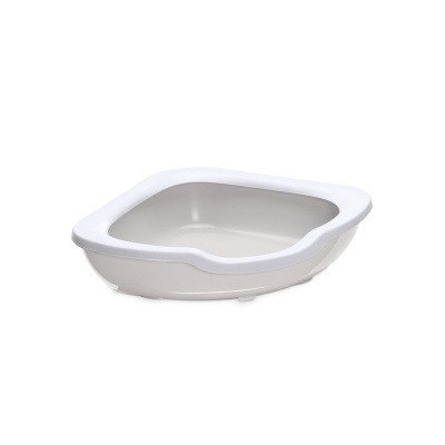 IMAC туалет-лоток для кошек, угловой, 51 х 51 х 15,5 см, светло-серый Италия 1 уп. х 1 шт. х 0.9 кг