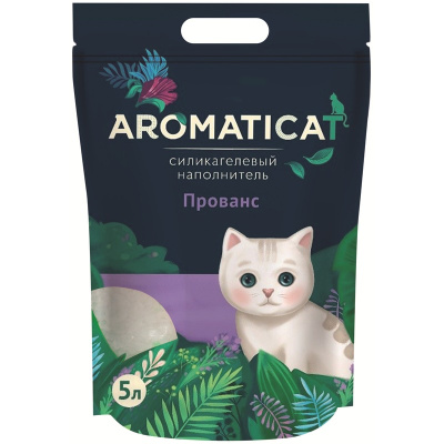 AromatiCat Силикагелевый наполнитель Прованс - 5 л премиум Россия 1 уп. х 1 шт. х 2.08 кг