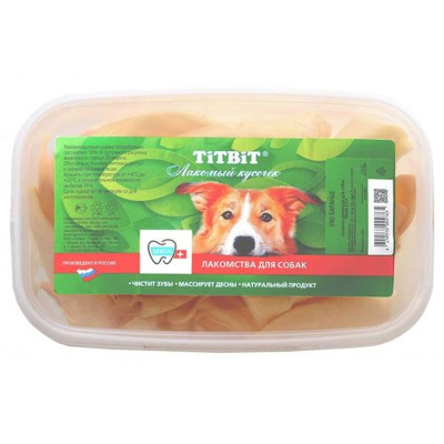 Titbit лакомство Ухо баранье для собак - 3,3 л, 340 г для взрослых для всех пород Россия 1 уп. х 1 шт. х 0.34 кг